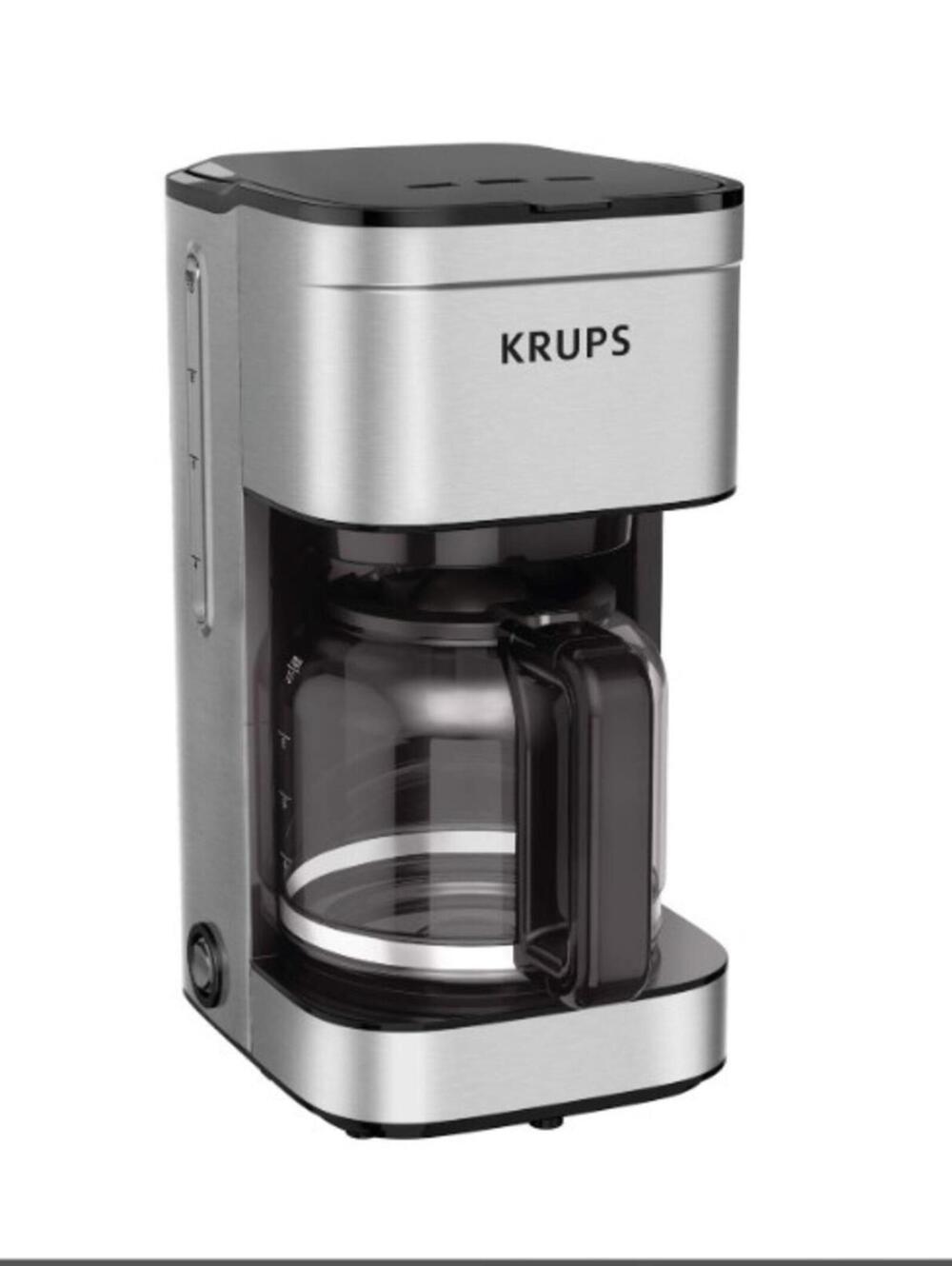 KRUPS Drip Coffee Maker, 10-Cup Simply Brew Stainless Steel Drip Coffee Maker